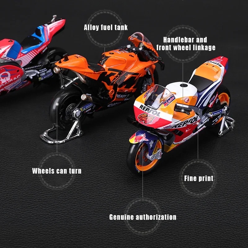 Maisto 1:18 2021 Ducati Lenovo Team #63 Francesco Bagnaia #43 2018 Licensed Simulation Alloy Car Motorcycle Model Toy Collection