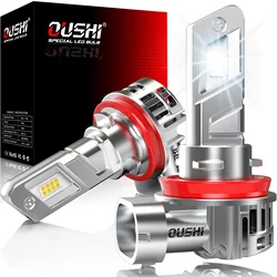 2pcs High Power H8 H9 H11 H16 Led Fog Light Bulbs Super Bright No Adapter Required Car Turbo Diode Lamp White Moto Headlight 12v