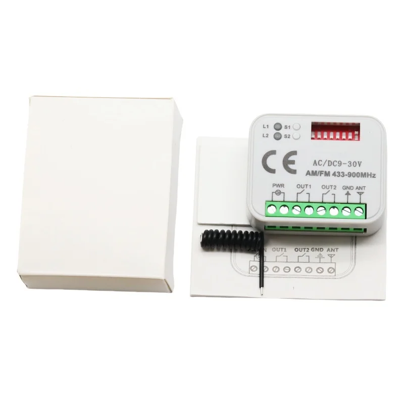 

2-канальный мультиприемник 300-868 МГц AC/DC 9-30 В для гаражных ворот