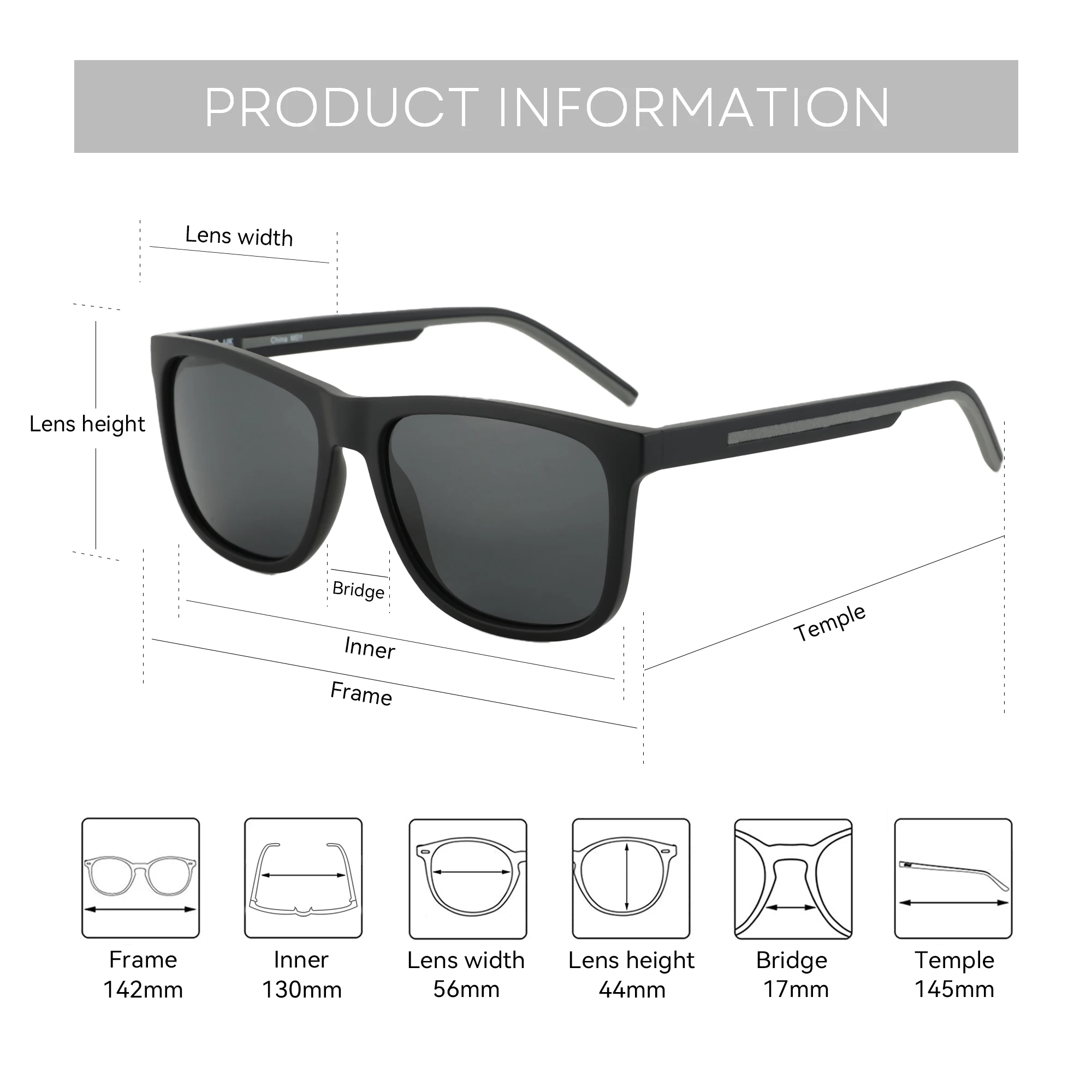 Zenottic Neuankömmlinge polarisierte Sonnenbrille Männer uv400 Schutz Schatten Mode ultraleichte tr90 Nachtsicht Sonnenbrille zs3221 – Detail 1