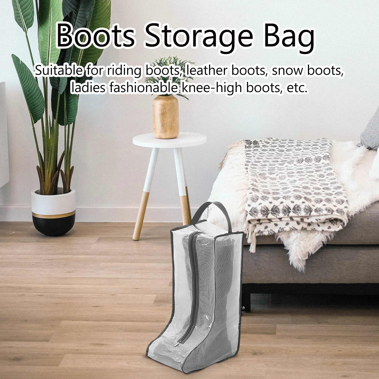 

1pcs Zipper Storage Bag Foldable Shoe Organizer Travel Pouch Waterproof Boot Holder Reusable Household Storage Bag For Ladies