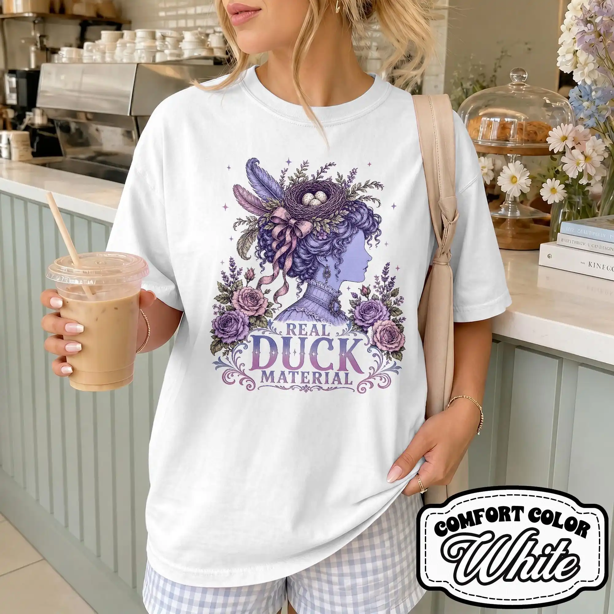 Real Duck Material Shirt, Emma M Lion Reader Tee, Unselected Journals Shirt, Cozy Book Lover Shirt, Funny Literary Gift T-Shirt