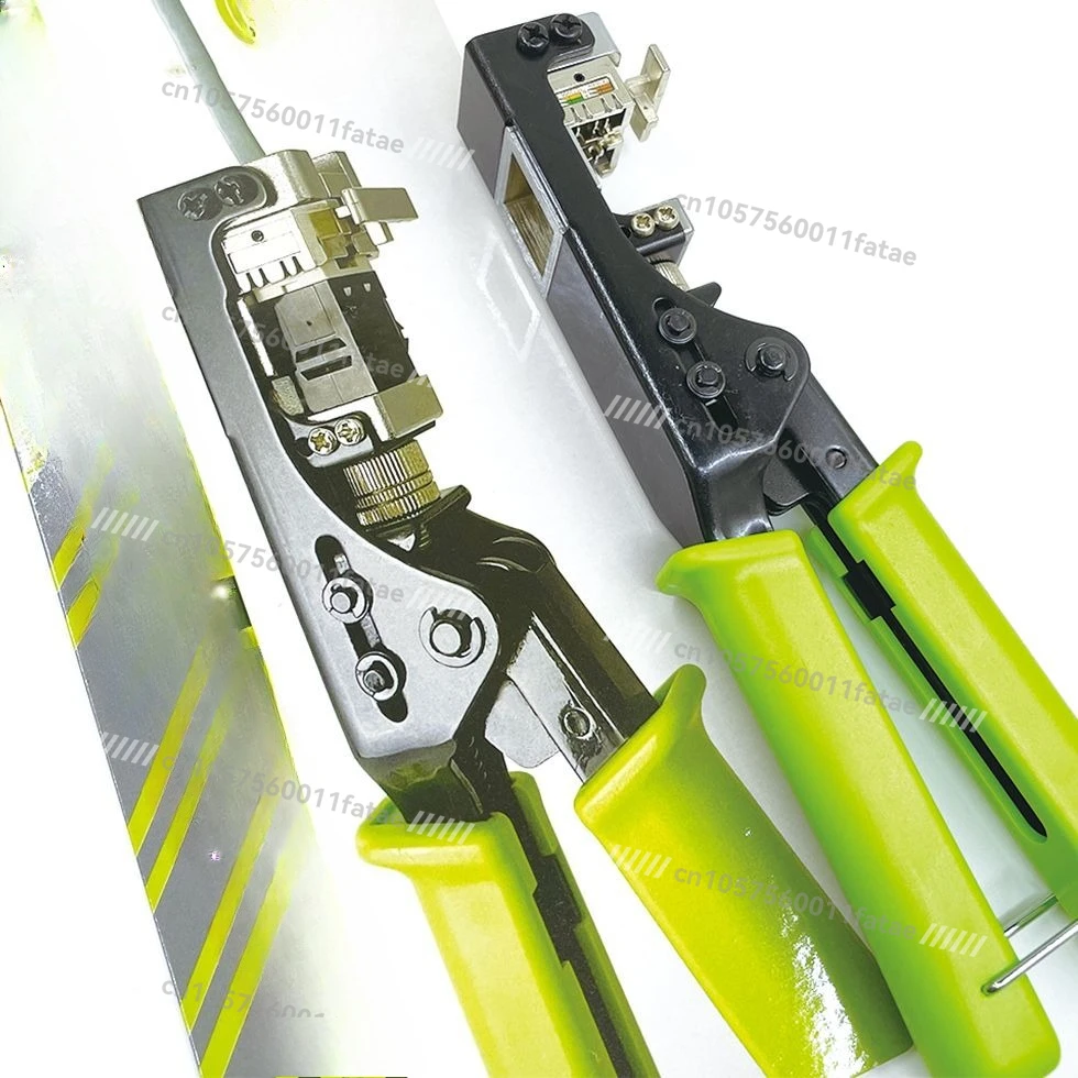 Professional 180 Degree Network Module Crimper for Cat6A Ethernet Cable Termination