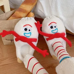 New Disney Toy Story Forky Cartoon Cute peluche pantofole Creative personalizzate calde antiscivolo pantofole invernali in cotone regalo di coppia