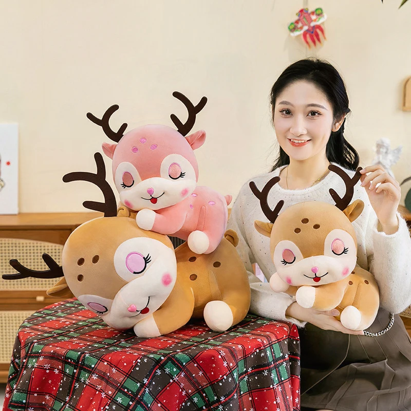 Kawaii تزلف ألعاب من نسيج مخملي محشوة دمية لطيف عنق الرحم لعبة لينة للأطفال هدية عيد ميلاد لونين متعدد الحجم ديكور المنزل