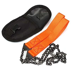 Portable Survival Hand Zipper Saw 65 Manganese Steel Gardening Wood Cutting Chain Saw Outdoor Emergency Camping Hiking Tools