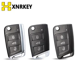 XNRKEY 3 button MQB Style Flip Remote Car Key Shell Case For Volkswagen Skoda Octavia A7 VW Golf Case cover