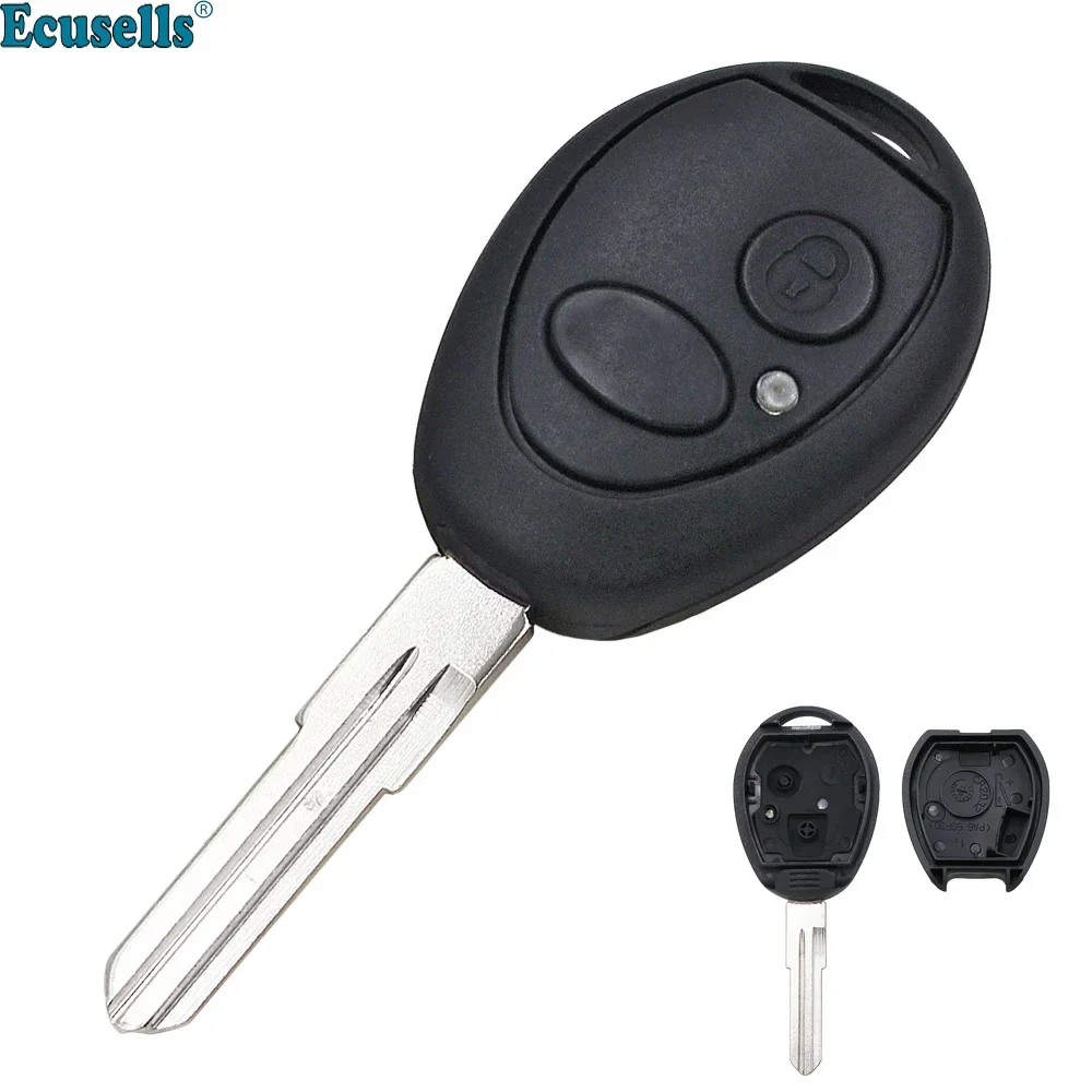 Ecusells 2 Buttons Remote Key shell Case Fob for Land Rover Discovery 1999-2004 Uncut Key