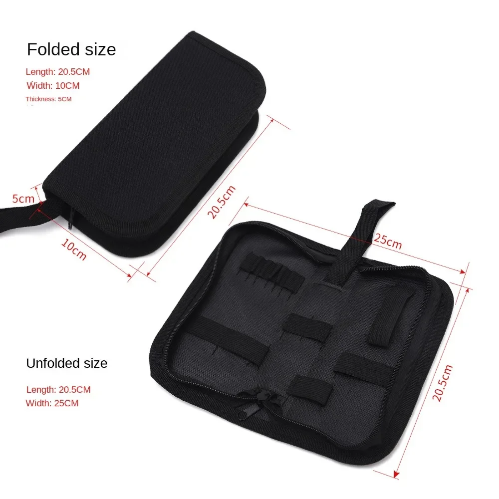 Canvas Zipper Tool Bag Black Zipper Storage Hand Tool Pouch Tote Bag Screwdriver Bag Set Small Zipper Tool Pouch For Men