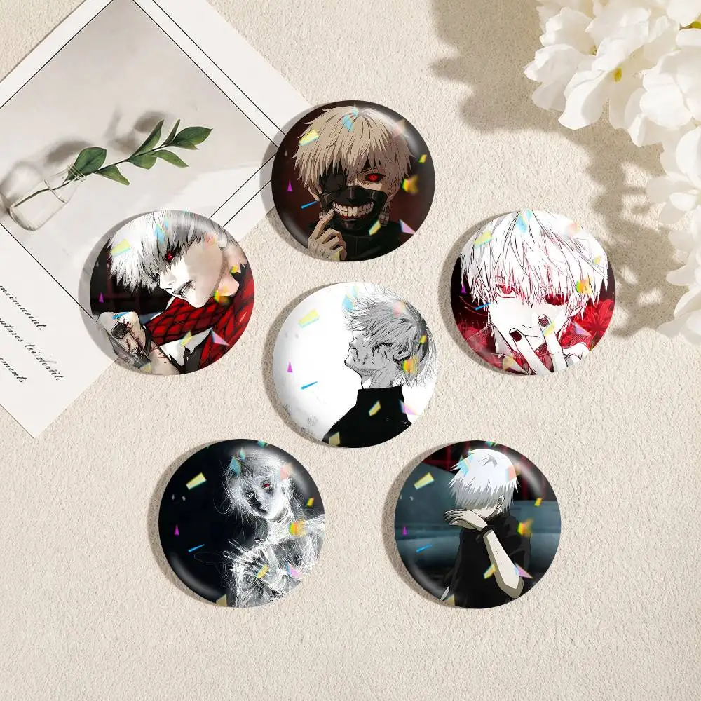 T-Tokyo Ghoul K-Ken Kaneki 25mm 32mm 44mm 58mm 75mm Brooches Badges Pins for Accessories Gift