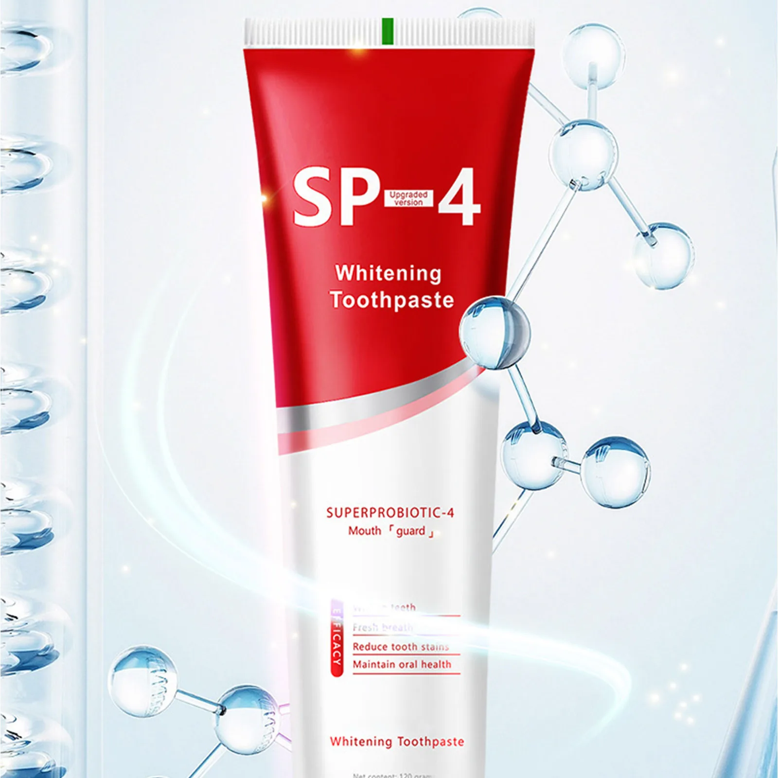 

120g Sp-4 Probiotic Toothpaste,Fresh,Breath,Stain Removal, Complete Tooth Care care your teeth Tooth whitening products Care