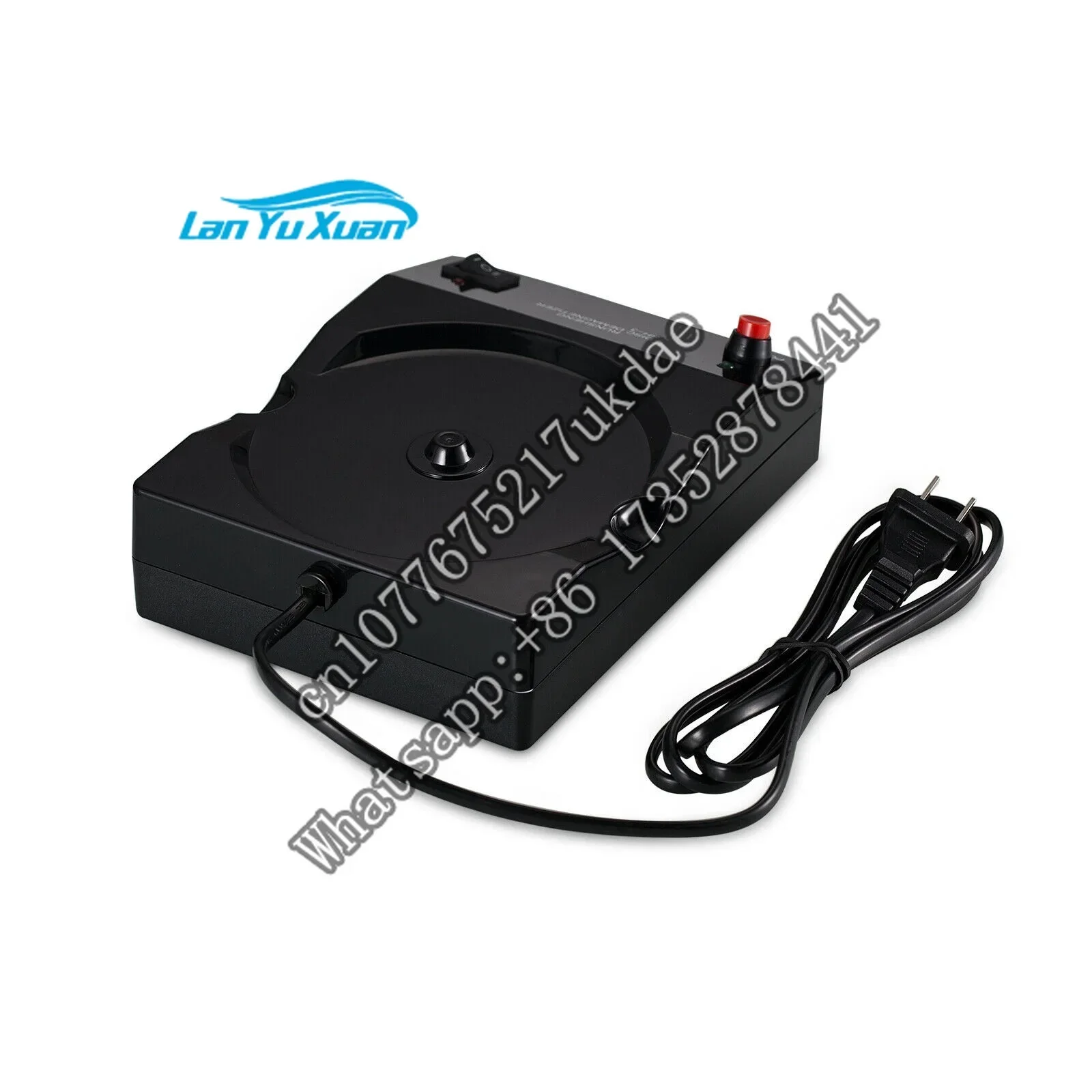 เครื่องลบแม่เหล็กแผ่นซีดี/ดีวีดี ขนาดเล็ก AC 250V สำหรับหลอด/สายเคเบิล สีดำ 0.8A