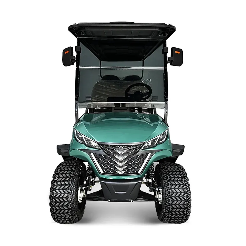 Export Brand New Design Club 2/4/6-Seater Off-Road Electric Golf Cart With Cargo Compartment With Foldable Seats & Solar Panels