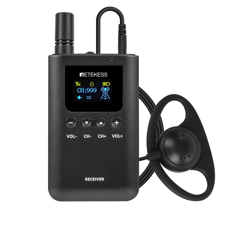 Retekess Tour Guide System TT129 Vollduplex-Kommunikationssystem, kabelloser Audio-Guide, drei Sendermikrofone für Tourismus-Meetings – Detail 32