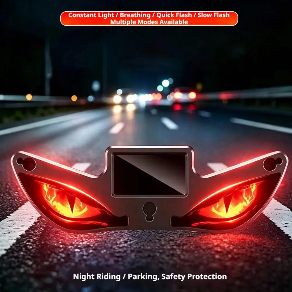 Solar Powered Car Neon Light Wireless Cool DEMON EYE Led Ambient Light Suction Cup USB Rechargeable Atmosphere Breathing Lamp