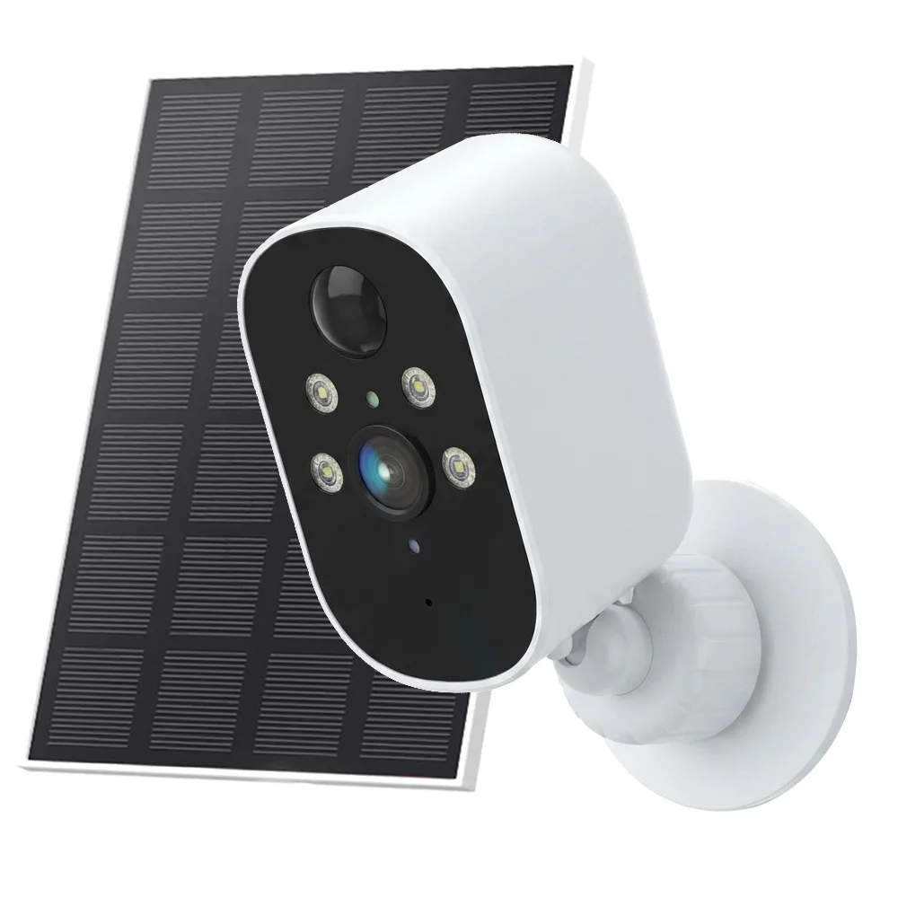 

WiFi Solar Camera Outdoor Wireless Solar Battery Powered Security Camera 2K IP Cam AI Motion Detection 2-Way Audio Night Vision