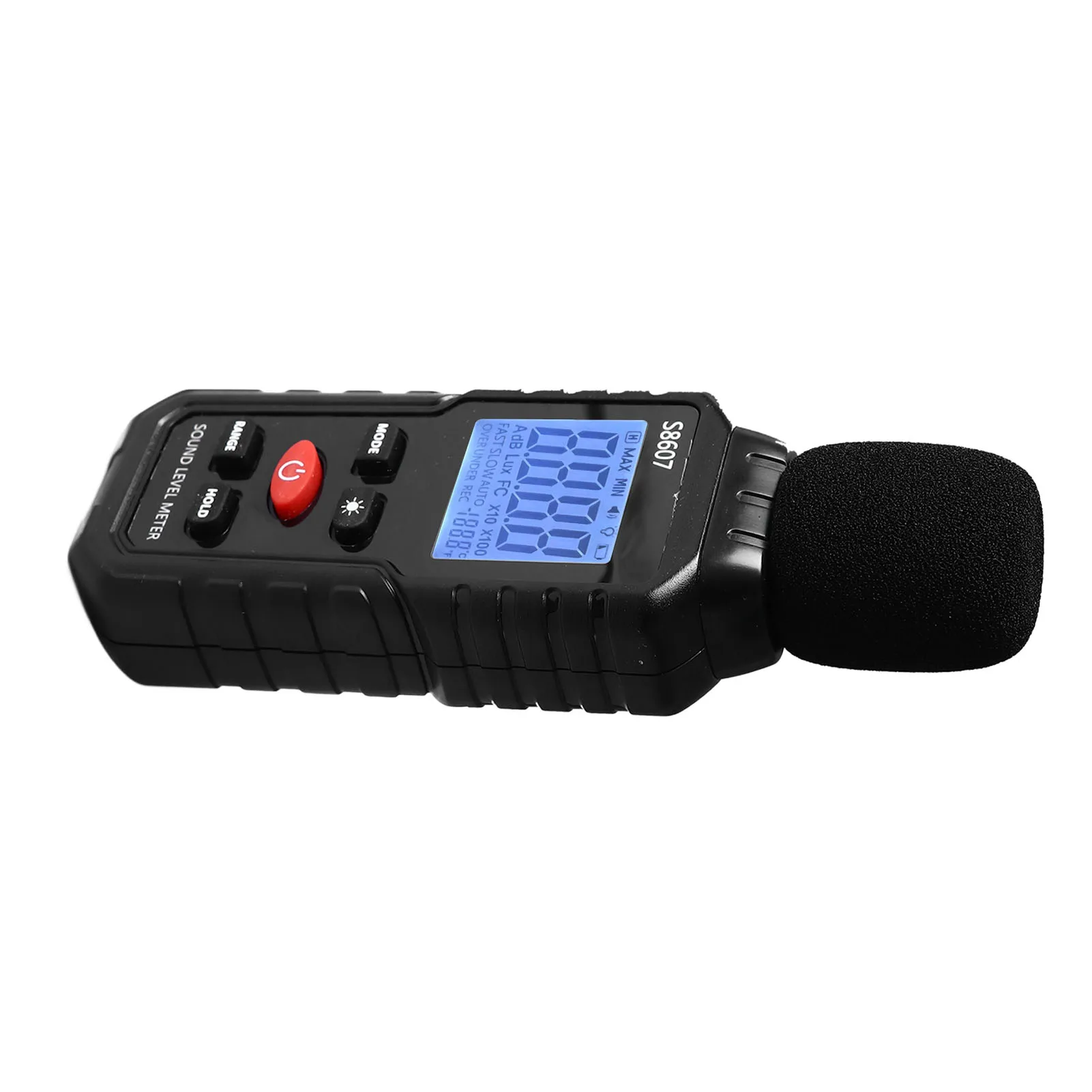 소음 측정기 LCD 사운드 레벨 미터 사운드 레벨 미터 디지털 LCD 디스플레이 백라이트 화면 소음 데시벨 휴대용 SPL 미터 S8607