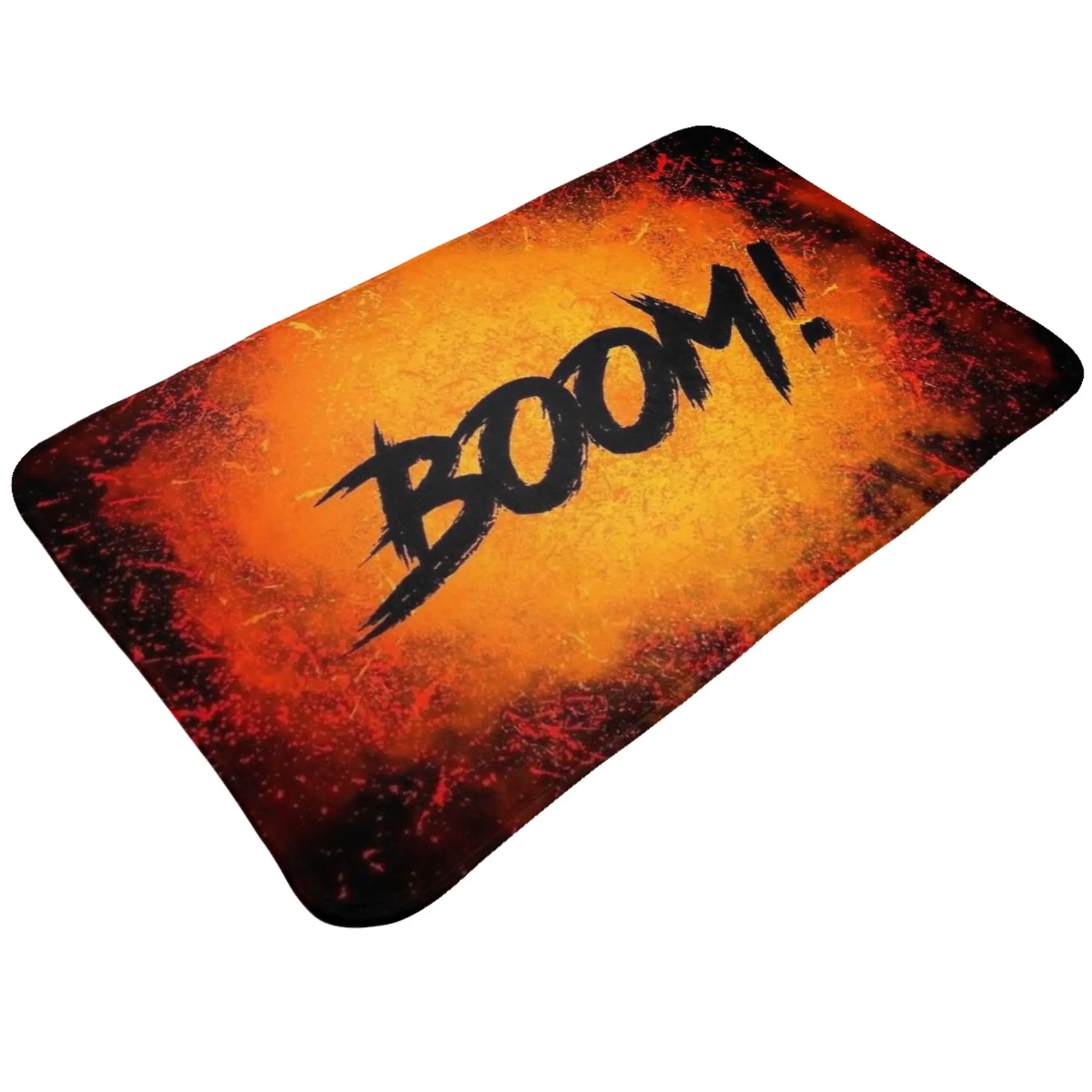 Boom Explosion Fire Burst Poster Non-slip Mat Bathroom  Absorbent Doormat Home Decor