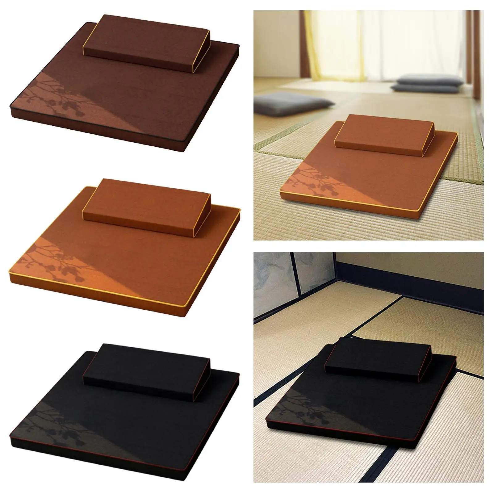 مجموعة وسائد التأمل سهلة التخزين وسادة المقعد لغرفة النوم فن الشاي