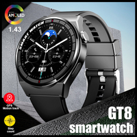 New GPS Smart Watch Men GT8 Pro HD Examine Screen Heart rate IP68 Waterproof Blood Sugar Smartwatch BT Call NFC Watch Men Gift