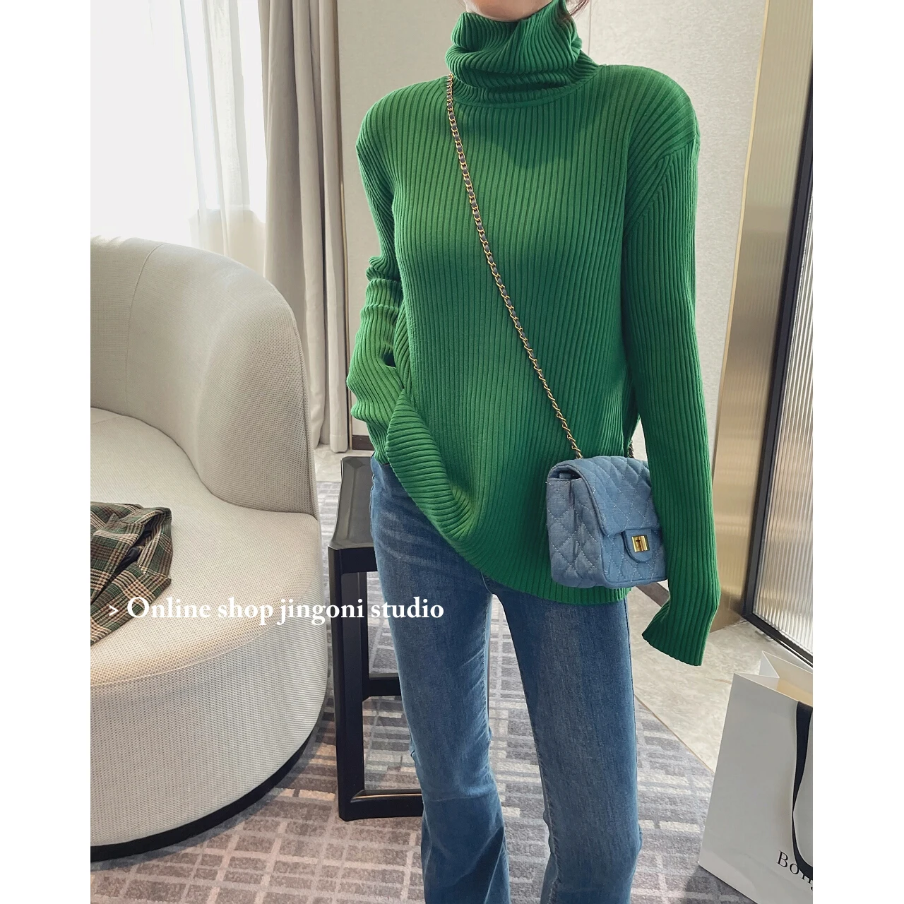 2022 Basic Simple Slim Turtleneck Knit Sweaters Tee Pullovers Y2k Clothes Top Woman Korean Fashion Vintage Oem Cheap Goth New