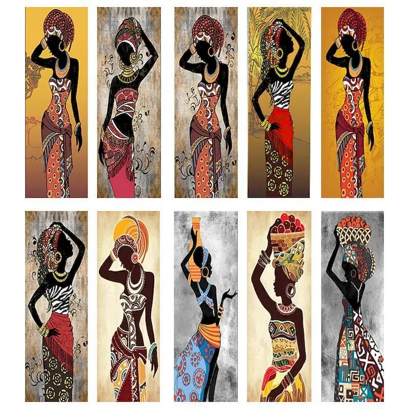 

GATYZTORY Pictures By Number African Woman Kits Drawing On Canvas Painting By Numbers Large Size Figure Paintings Gift Home Deco