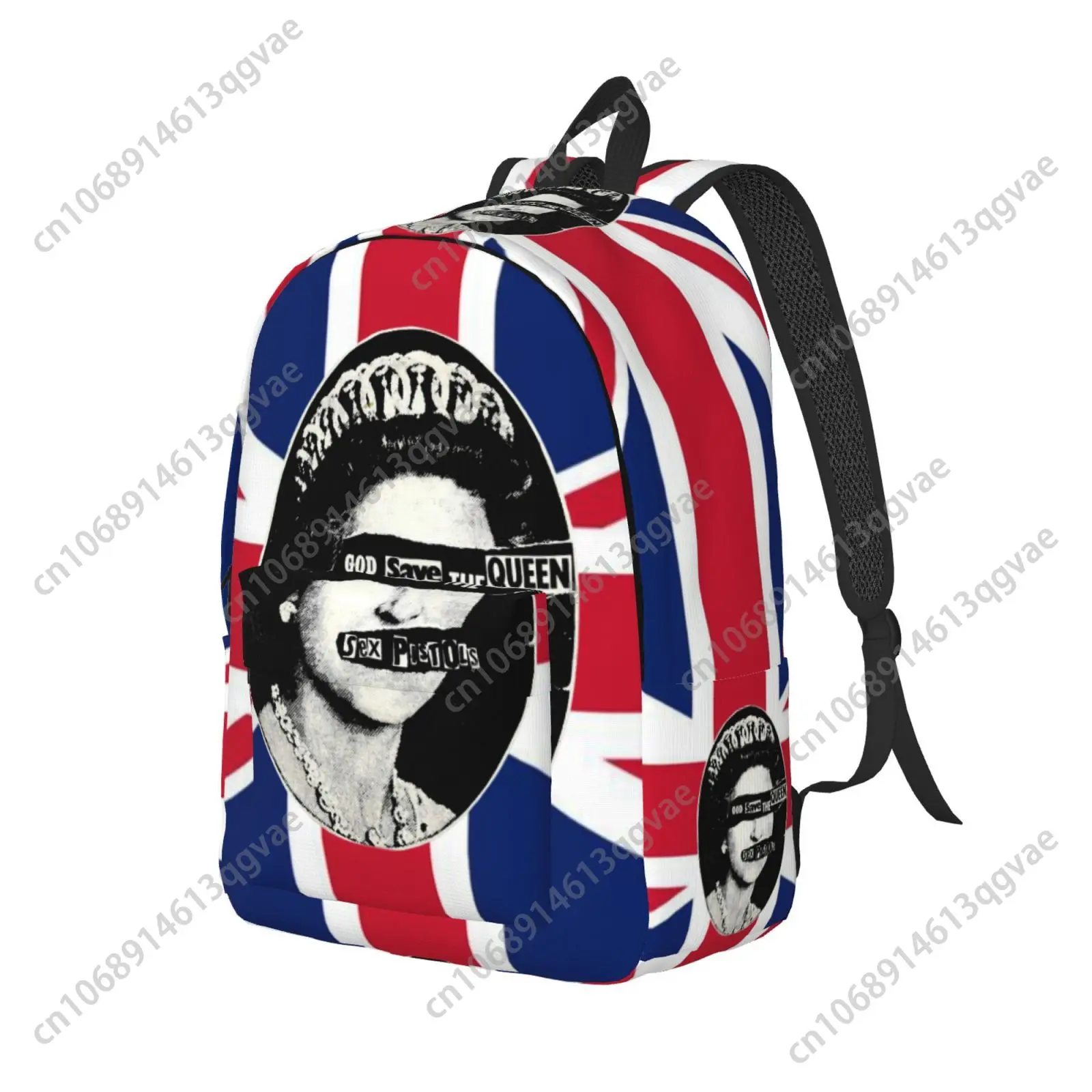 Sex Pistols UK Punk Rock Band Custom Canvas Lightweight Backpack Fashion Durable Student Men Women Business Daypack