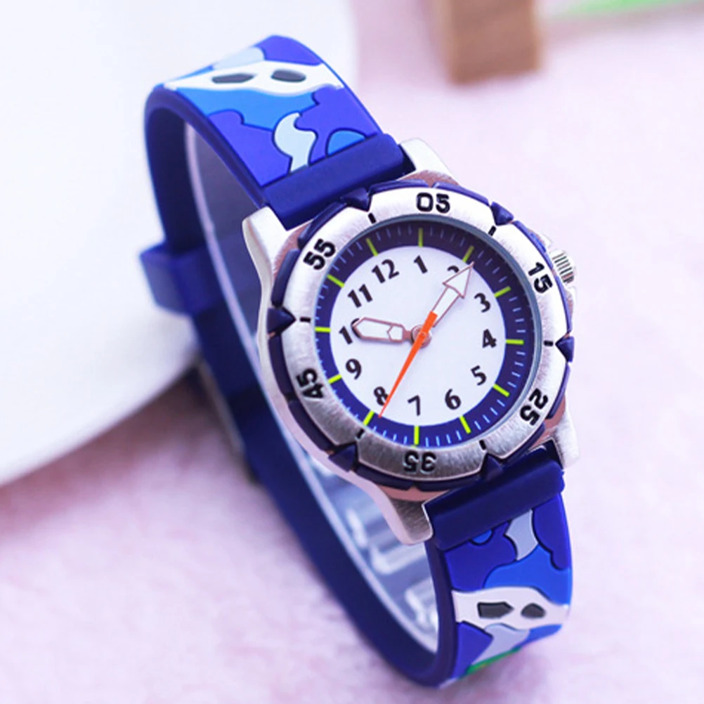 Children's Watch Kid Watches Fashionable Wristwatch for Kids Cartoon Decorative Camouflage