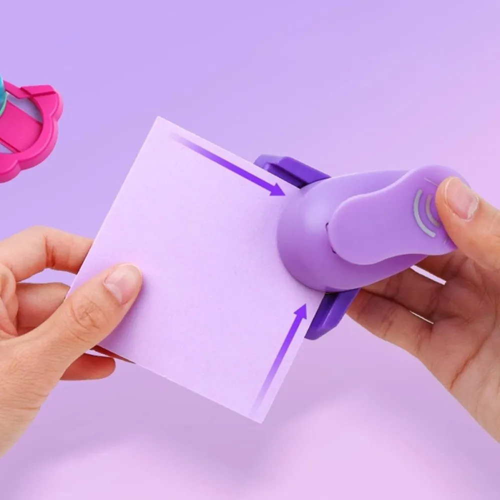 Creative Colors Random Paper Hole Punch Plastic Different Shapes Multicolored Punch DIY Crafting Mini Cutter Scrapbooking