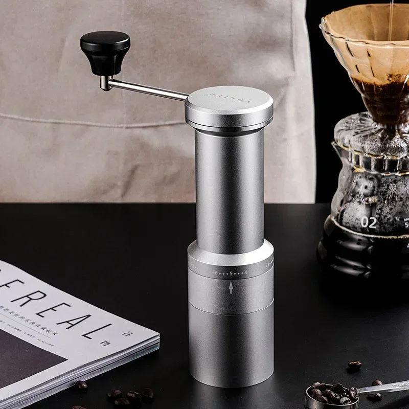 Manual Coffee Grinder Stainless Steel Integrated Coffee Grinder With Scale Hand Cranked Household Portable Grinder