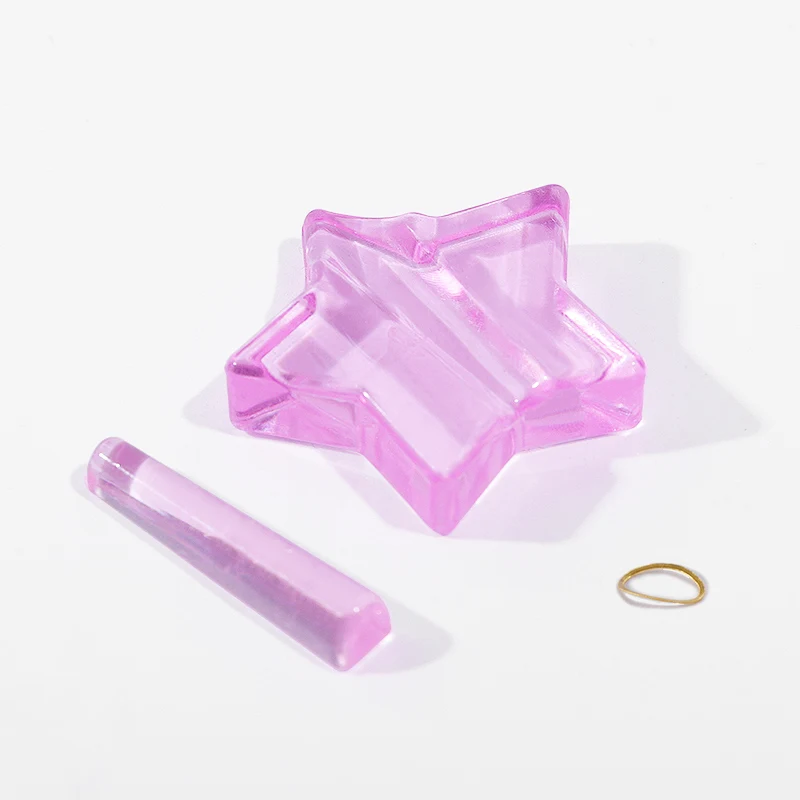 1 Set Embossed Mold Nail Art Tools Metal Slice Frame Bend Curve Pink Acrylic Radian Stick Decorations DIY Manicure Accessory