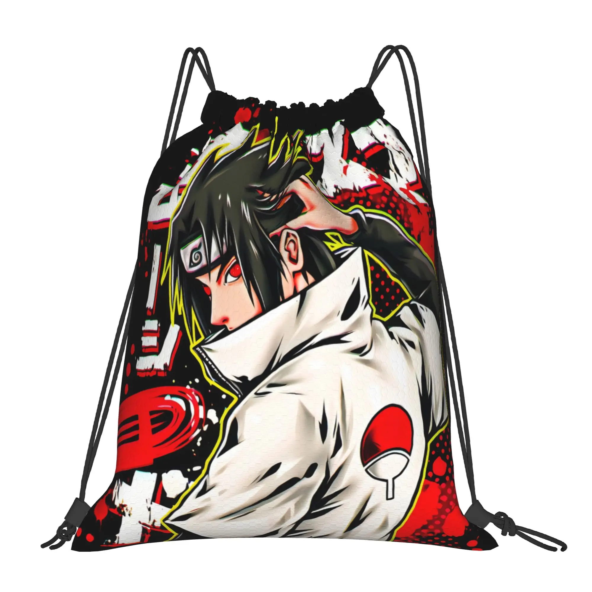 gym Pouch Naruto anime comic  Drawstring Bags Hiking Unisex Storage Organize Bundle Pocket Rope Bag