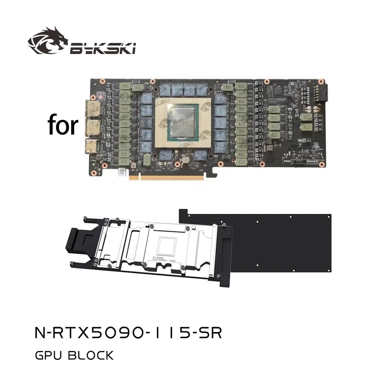 

Bykski GPU Water Block Use for NVIDIA RTX5090 32G DDR7 Video Card, 0.3mm Jet Micro-waterway/ Dense Waterways N-RTX5090-115-SR