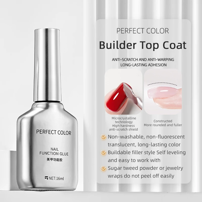 PERFEKTE FARBE, 16 ml, kein abwischbares Gel-Decklack- und Grundlack-Set – glänzende Oberfläche und langlebig, Soak Off LED-Nagellampe, Gel-Basislack – Detail 9