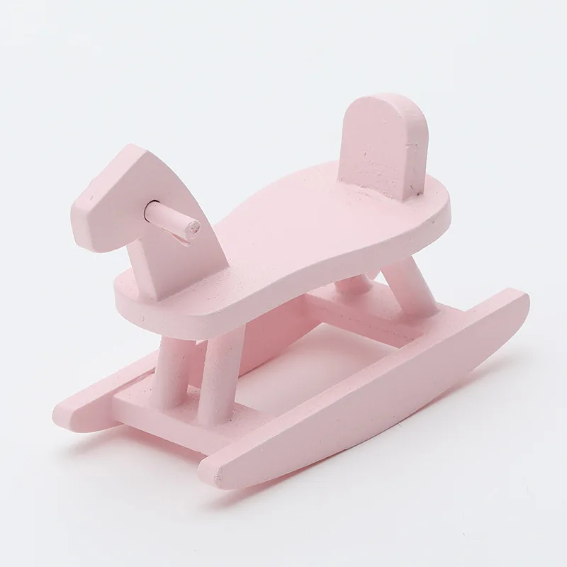 Miniature food play scene model dollhouse accessories, mini baby, little wooden horse, cute decorative items, simulation props - view 6