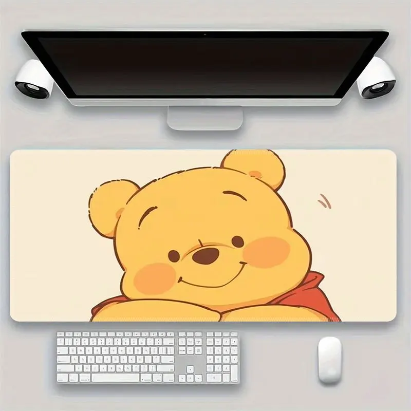 

Winnie the Pooh-Themed Gaming Mouse Pad - Washable Rubber with Non-Slip Base, Cute Cartoon Design for Home Office Decor, Perfect