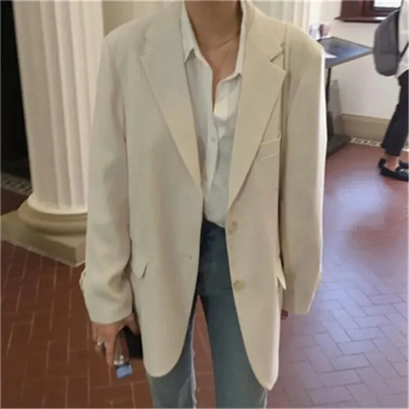 Women\'s Loose Blazer Women\'s Coat Spring New Casual Simple Blazer Office Women\'s Casual Blazer Coat