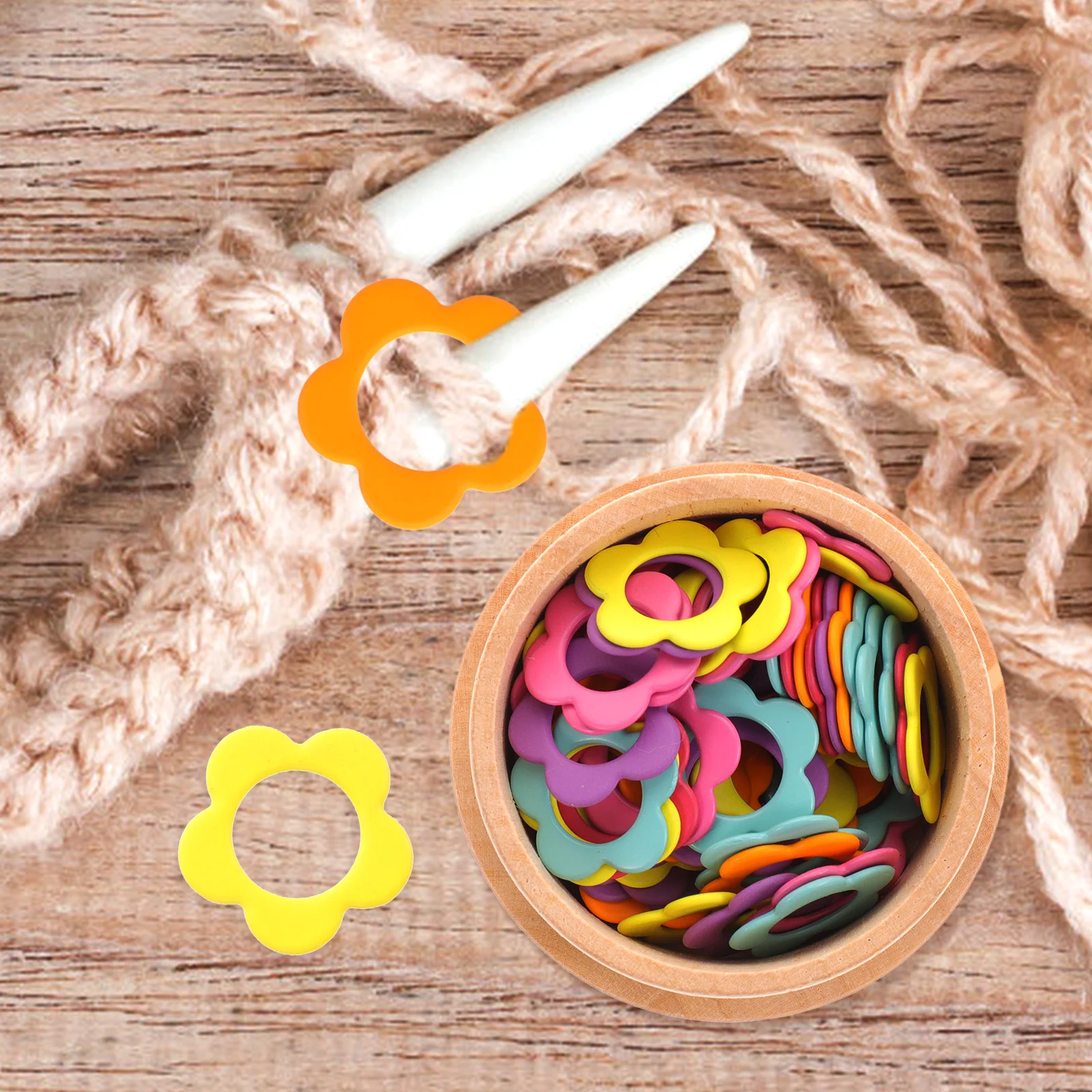 

1 set Ring Marker Buckle Set Stitch Weave Knitting Clips Holders Crochet Markers Colorful Sewing Tools Notions Crafting Projects