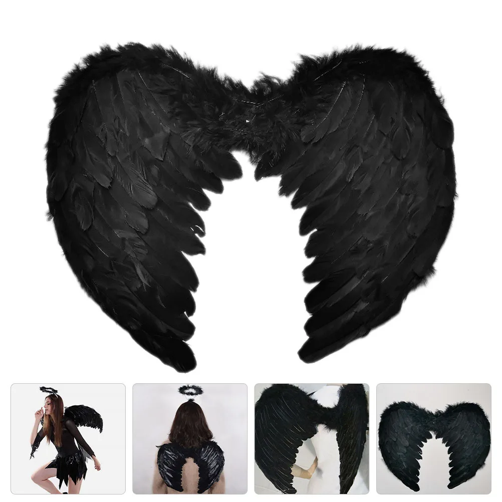 1pc Kinder Engel Flügel Plume Kostüm Leichte Party Favor Bühne Leistung Cosplay Prop Weihnachten Dekoration