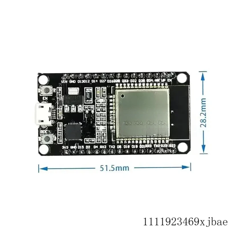 ESP32 WiFi Development Board NodeMCU ESP-WROOM-32 Microcontroller 2.4GHz WiFi Bluetooth Processor Integrated Chip CP2102