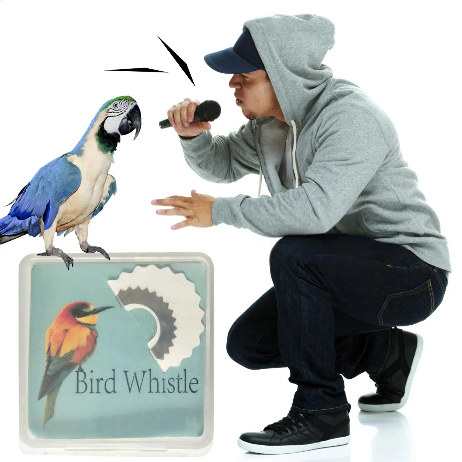 Hot Selling Easy to Use Bird Whistle Toy Ventriloquist Tool Tongue Warbler Caller Inside Mouth Tongue Whistle Boys Girls