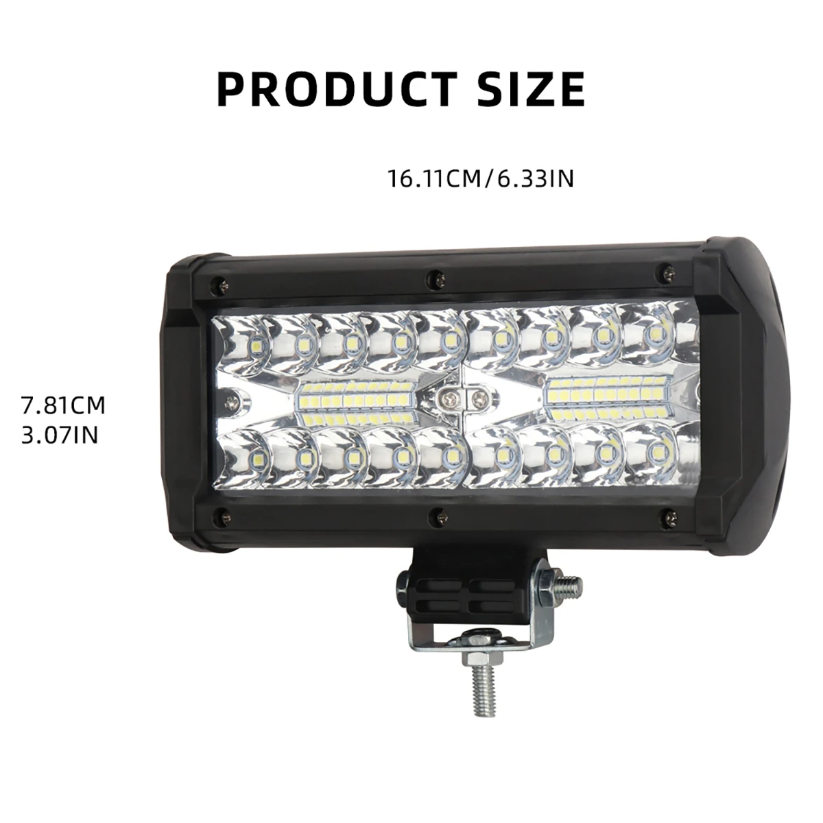 2Pcs Car LED Light Bar 4x4 Work Lamp for Offroad Spot Flood Combo Beam Headlight Boat SUV ATV Motorcycle Fog Lamp Car Light image 5