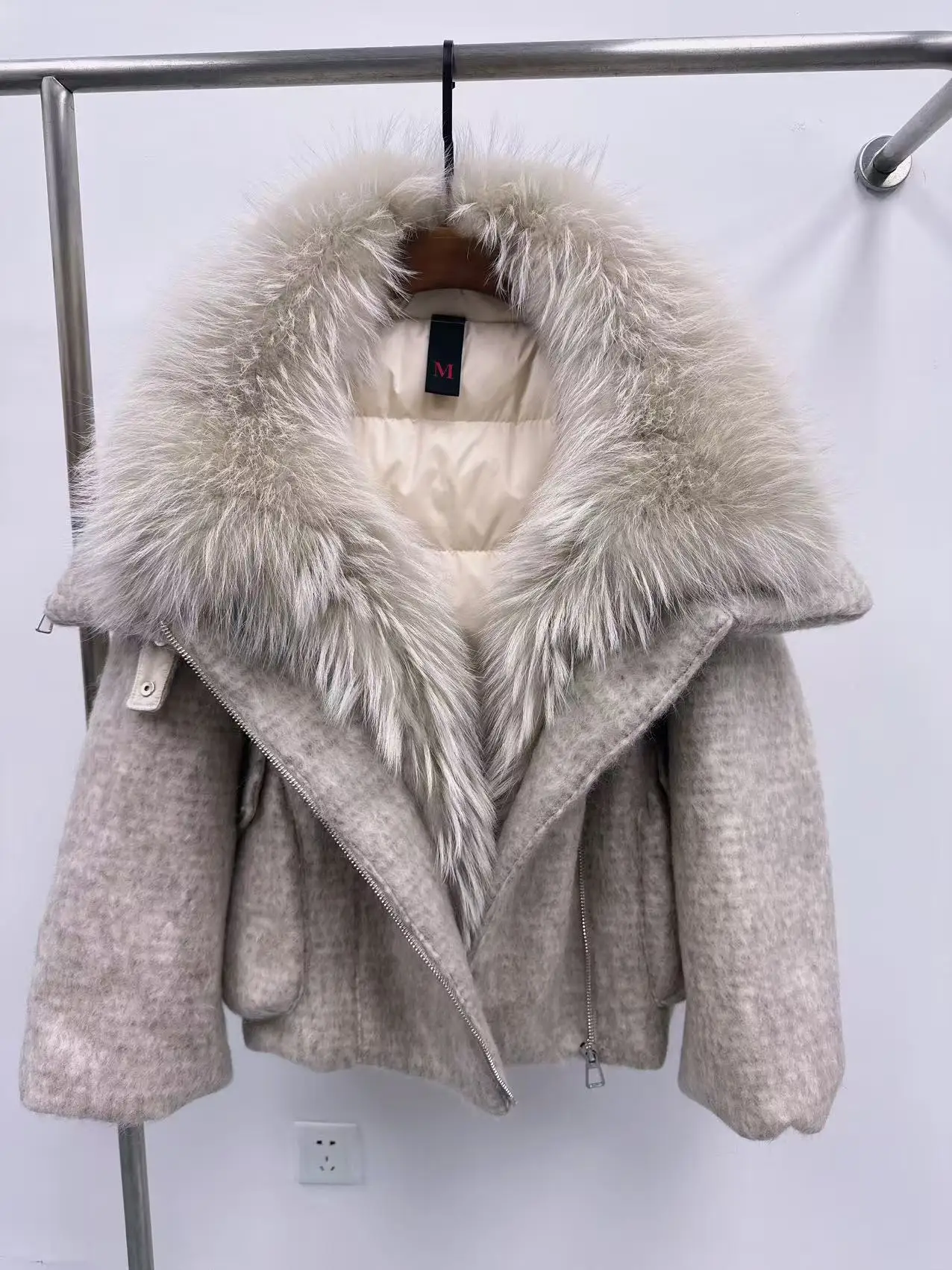 OFTBUY Luxury Short Big Fox Fur Goose Down Coat Female Natural Fur Puffer Jacket New Autumn Winter Thickened Warm Clothes Women