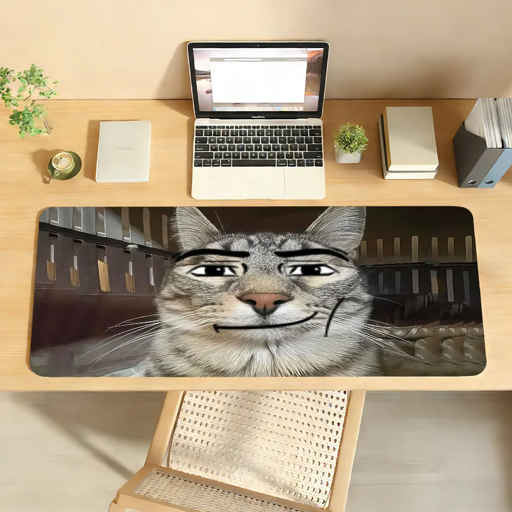Lustiges, albernes Katzen-Meme-Zazu-Mauspad, rutschfeste Schreibtischunterlage, PC-Laptop-Zubehör, Gummi-Bürotastatur, große Gamer-Dekoration