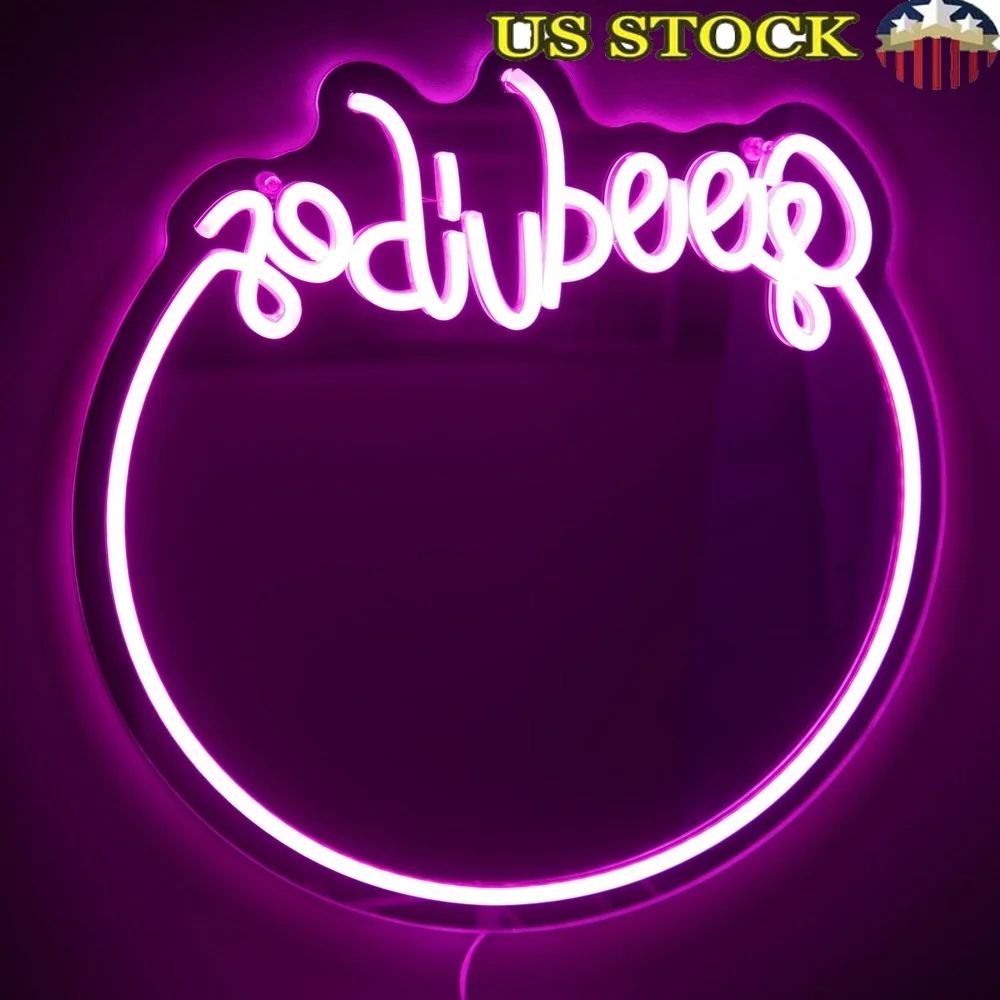 

Светодиодный неоновый свет с питанием от USB, настенное зеркало, 11,81 дюйма, хорошая вибрация, настенный декор, легко повесить, компактный дизайн, идеальная комната в общежитии