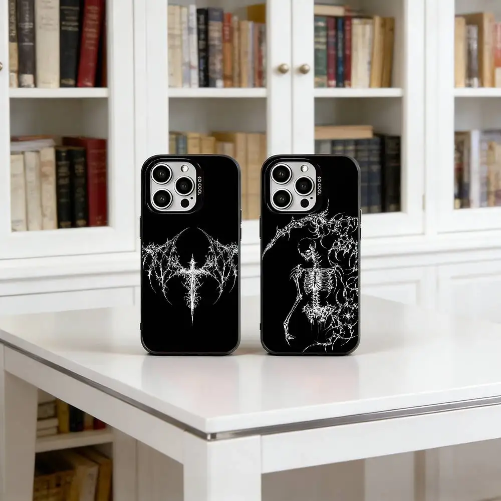 

Cyber Sigil Phone Case For iPhone 17,16,15,14,13,12,11 Plus,Pro Max,XS,Colored Silver Plated Inside Cover