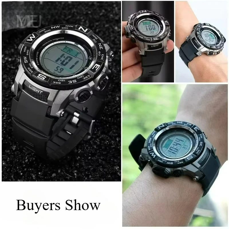 لساعة كاسيو برو تريك PRG260 PRW3500 2500 5000 5100 مقاومة للحرارة ومضادة للعرق مريحة للارتداء من السيليكون باللون الأسود