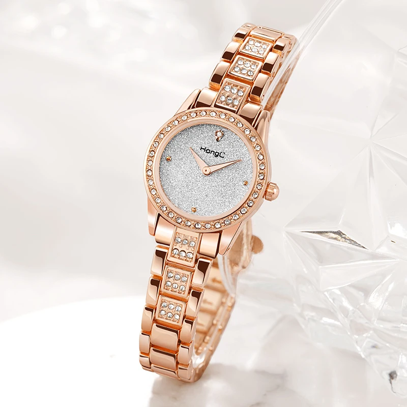 New women's watch fashion diamond-studded small watch ladies watch mother-of-pearl waterproof steel strap bracelet women's watch