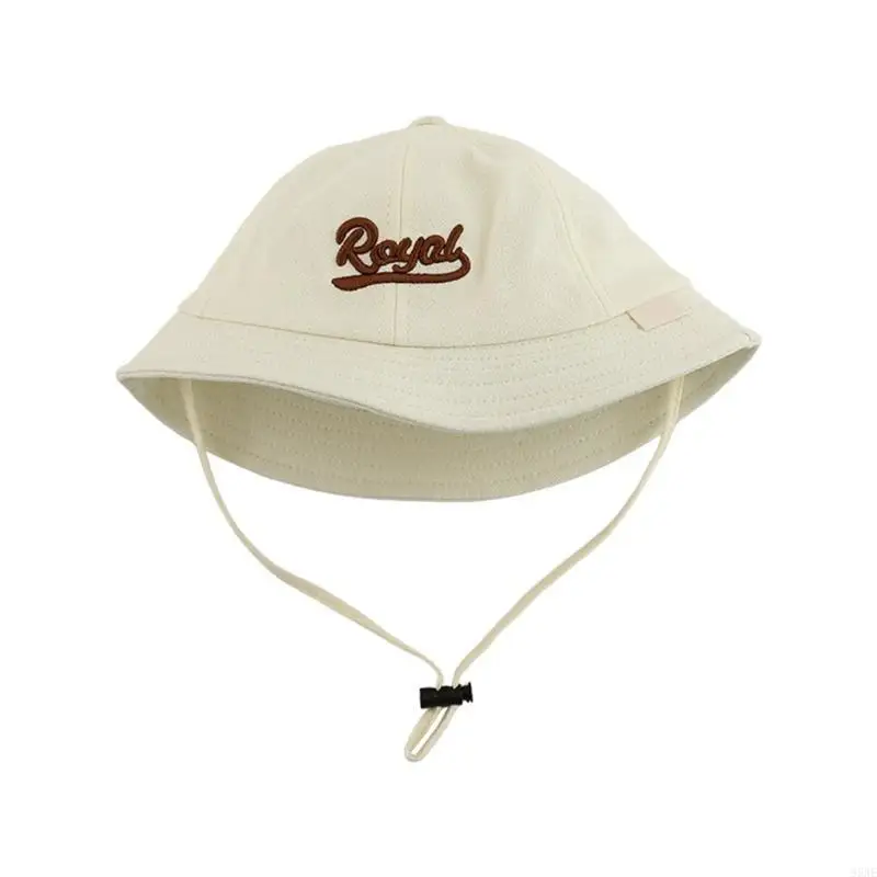 

95AE Adjustment Strap Hat Soft & Breathable Hat Cotton Fisherman Hat with Embroidery