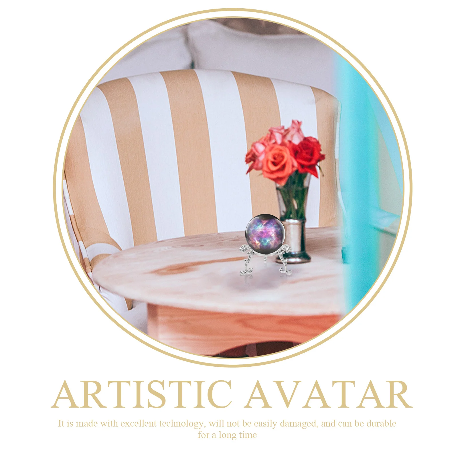 

2pcs Alloy Display Rack For Crystal Balls, Decorative Pedestal Base, Glass-Ball Support Stand, Household Adornment, Ball Display